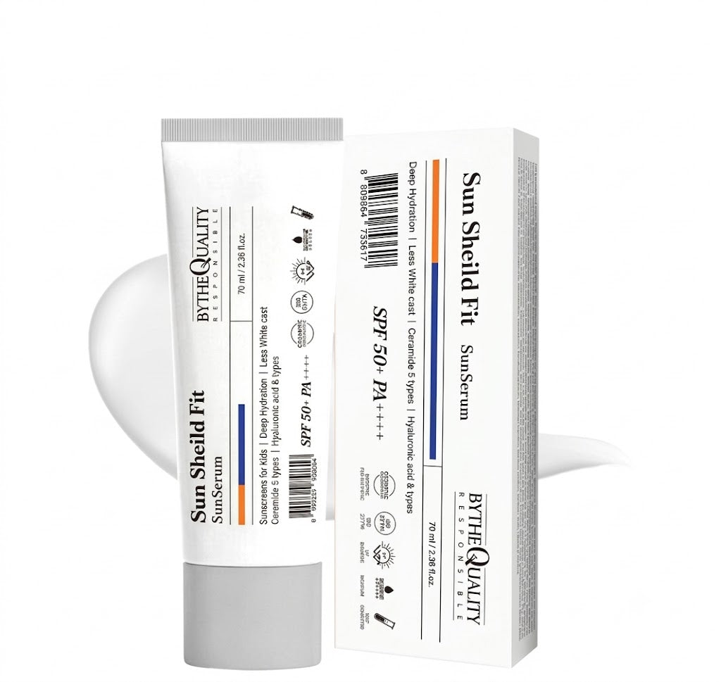 bythequality sun shield fit sun serum 70ml
