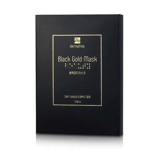 dermafree black gold mask 1 box 10 sheets