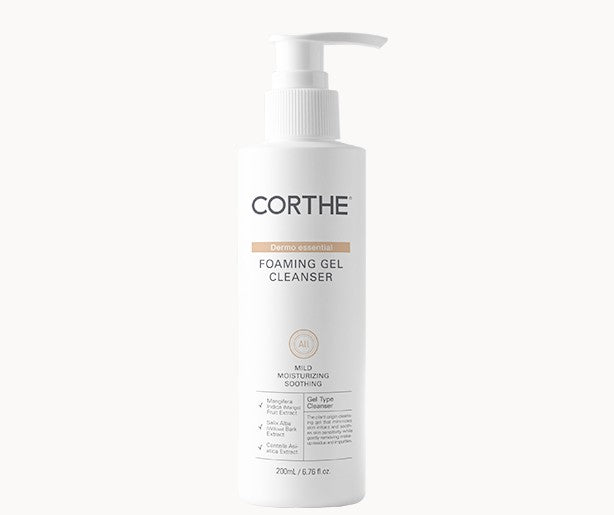 corthe dermo essential foaming gel cleanser 200ml